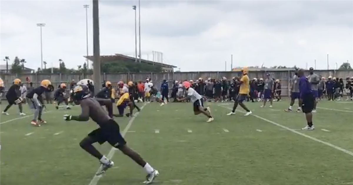 WATCH QB's throw at LSU Camp