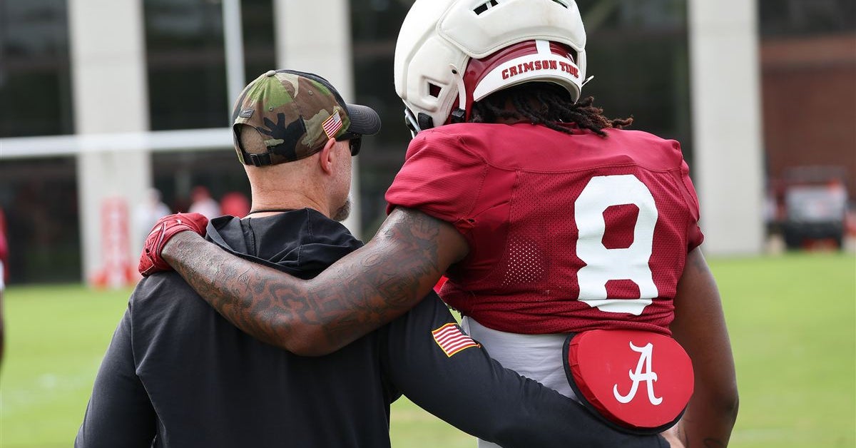 Alabama OC Ryan Grubb talks Keelon Russell winning starting QB job, Ryan Coleman-Williams, OL and more