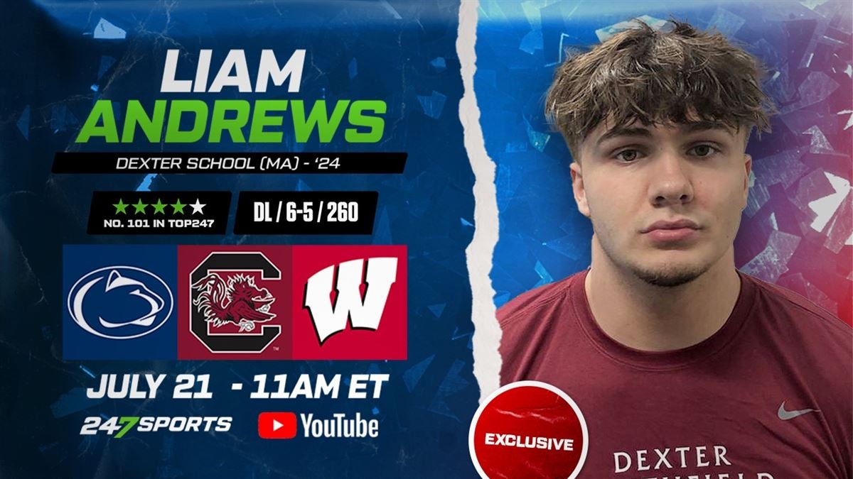 WATCH LIVE! DL Liam Andrews to announce on 247Sports YouTube channel Friday