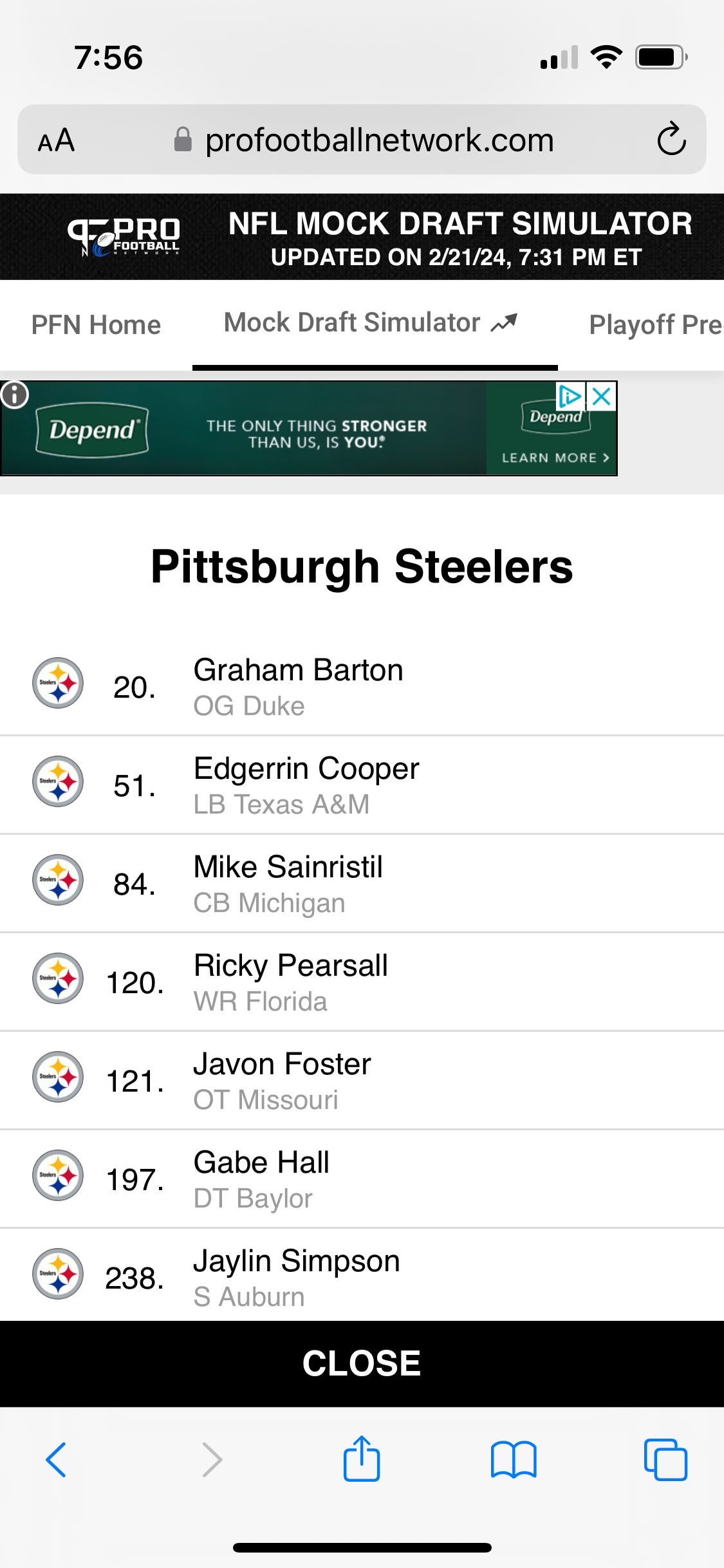 Mock Draft Madness