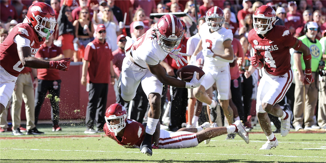 Recap: No. 2 Alabama holds off Hogs in road win at No. 20 Arkansas