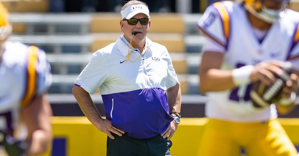 LSU football spring game: Brian Kelly recaps big day from Jayden ...