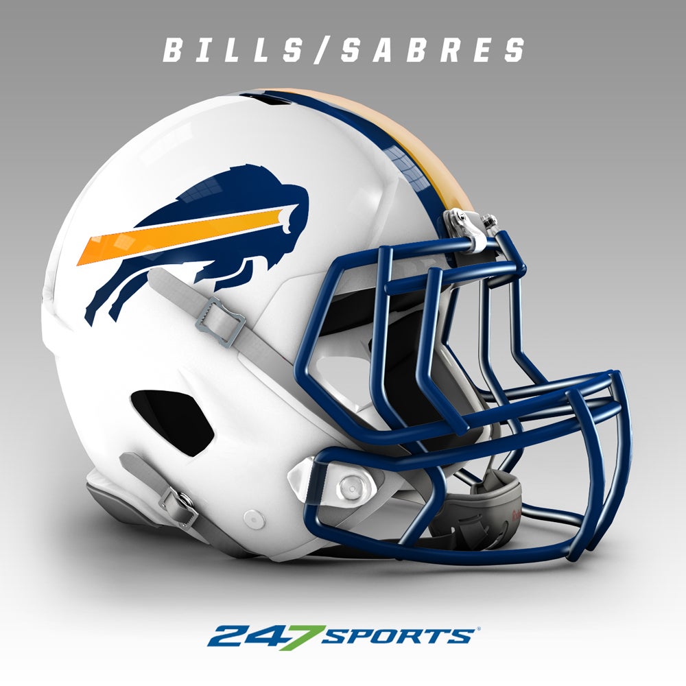 If MLB,NBA and NHL teams wore NFL helmets, this is what they would