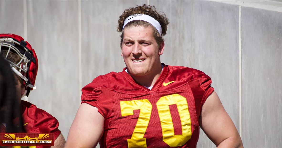 USC offensive line focusing on physicality and depth to start spring practice