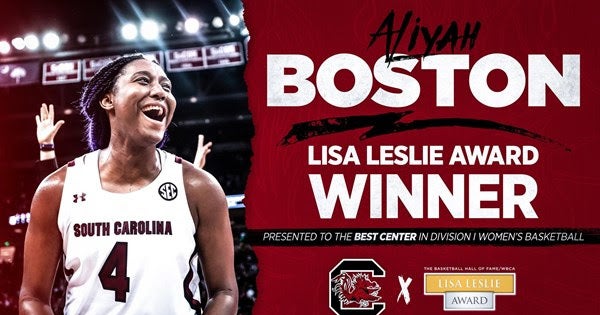 Boston repeats itself as Lisa Leslie award winner