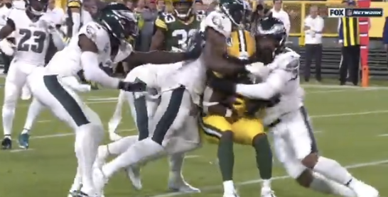 Derek Barnett fined $28,075 for hit on Packers Jamaal Williams