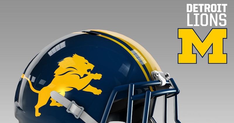 Combining Nfl Helmets With The Colors Of Local College Teams