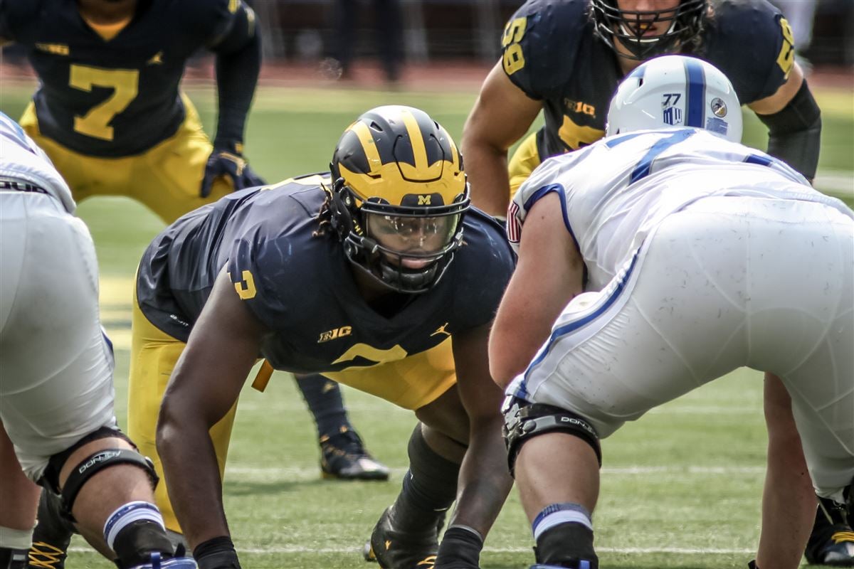 Men's Jordan Brand Rashan Gary Navy Michigan Wolverines Game