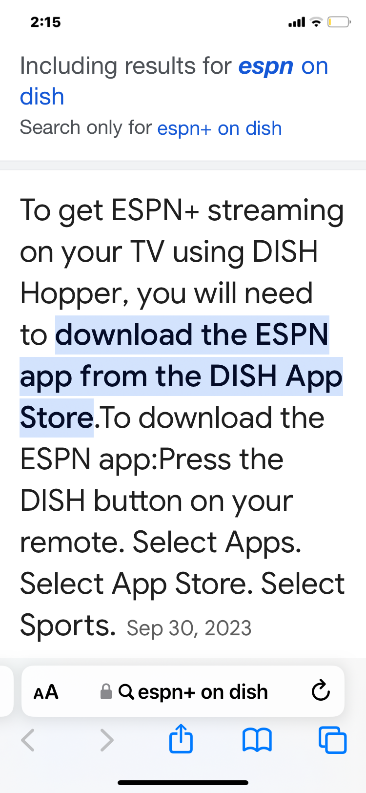SEC+ / ESPN+ on Dish Network