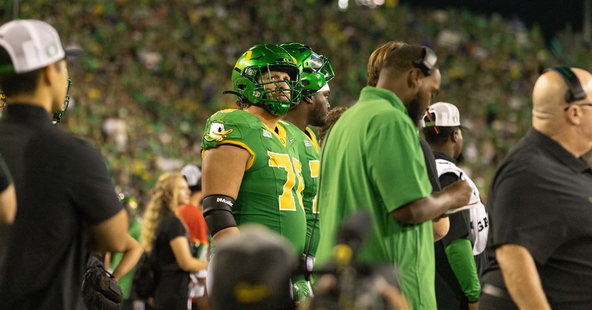 Oregon O-Line remains under construction, interior rotated regularly in Boise State win
