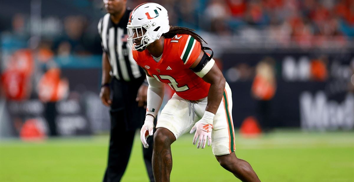 Miami DE Jahfari Harvey intends is in the transfer portal as a graduate