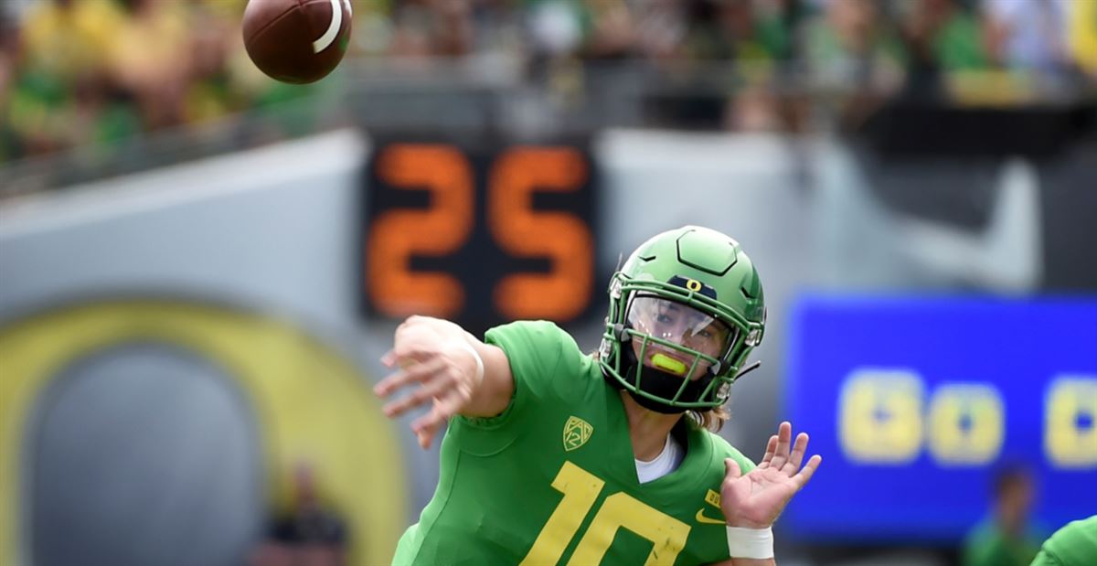 Justin Herbert stays in Oregon for another year Haskins? We