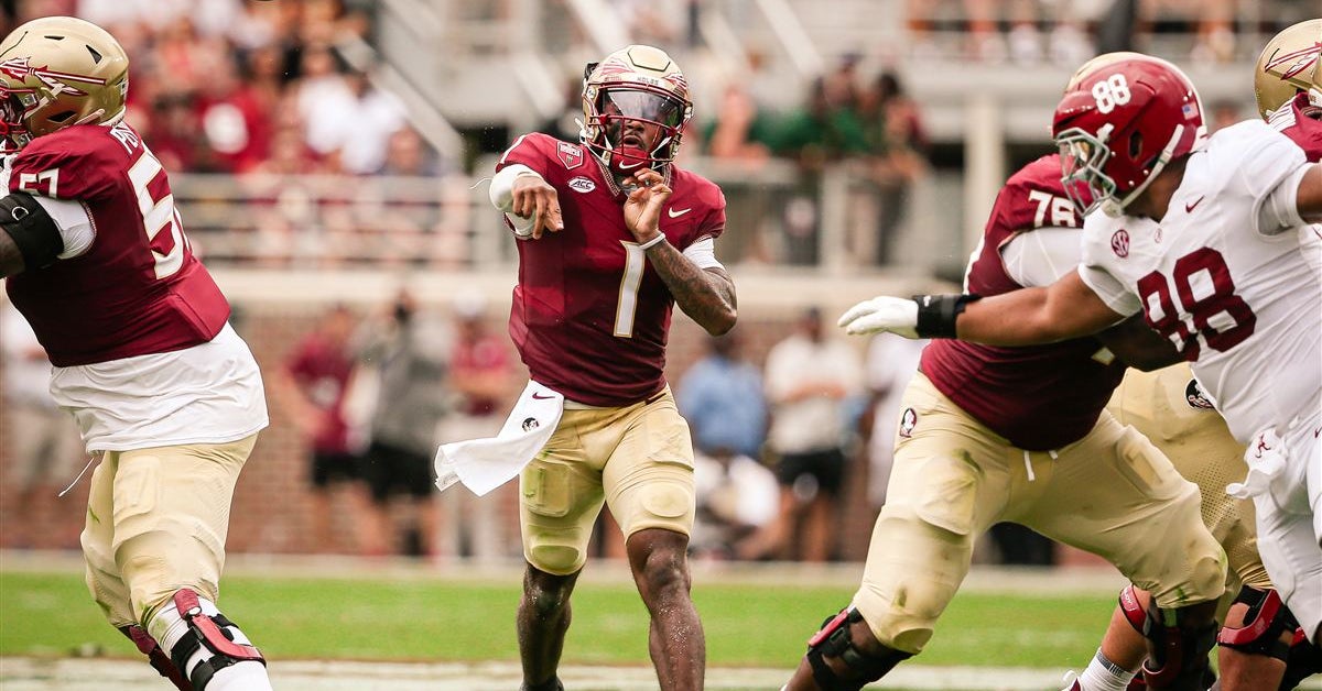 Florida State quarterback Tommy Castellanos earns national honors for his performance in victory over Alabama