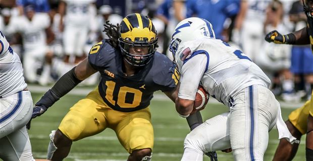 Devin Bush Michigan Wolverines Jordan Brand Game Jersey - Navy