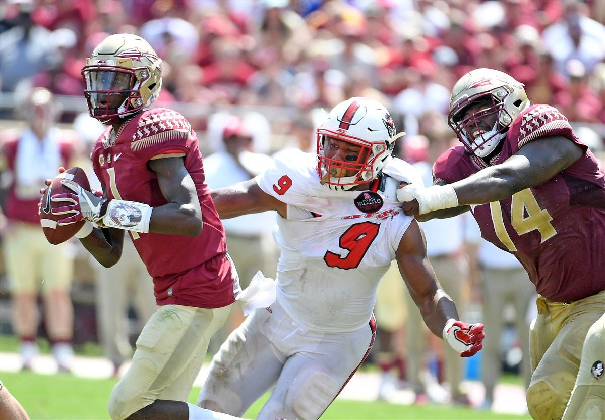 NC State DL Alim McNeill Tips Interception to Himself & Scores - Stadium