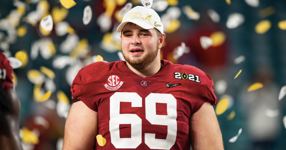 Alabama OL Landon Dickerson raffling off 'Bama Bumper' for charity