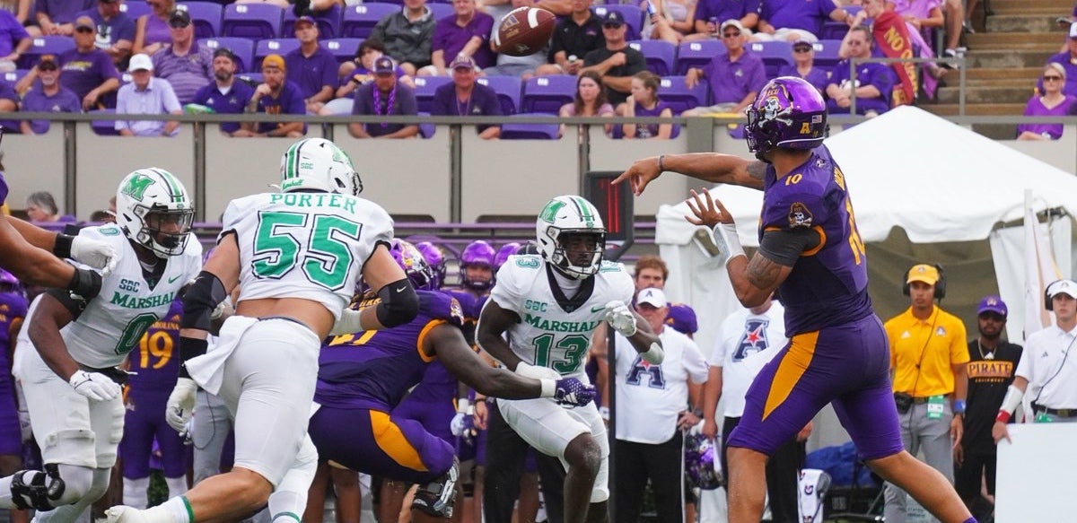 ECU Falls To Marshall In Home Opener, 31-13 - East Carolina University  Athletics