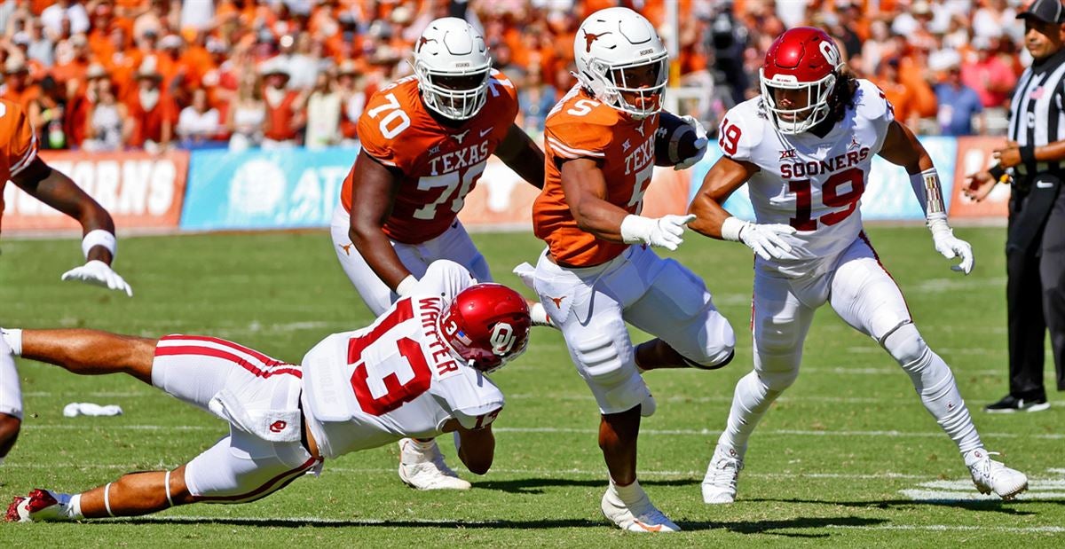 Longhorns work on tackling after Oklahoma's CeeDee Lamb played