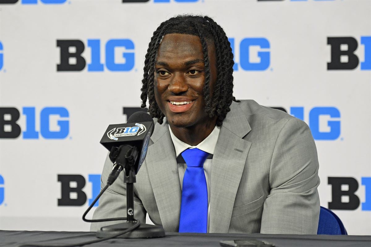 Marvin Harrison Jr. wears Indianapolis Colts-colored shoes at Big Ten media  days