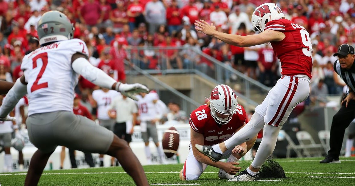Wisconsin kicker Vito Calvaruso entering transfer portal