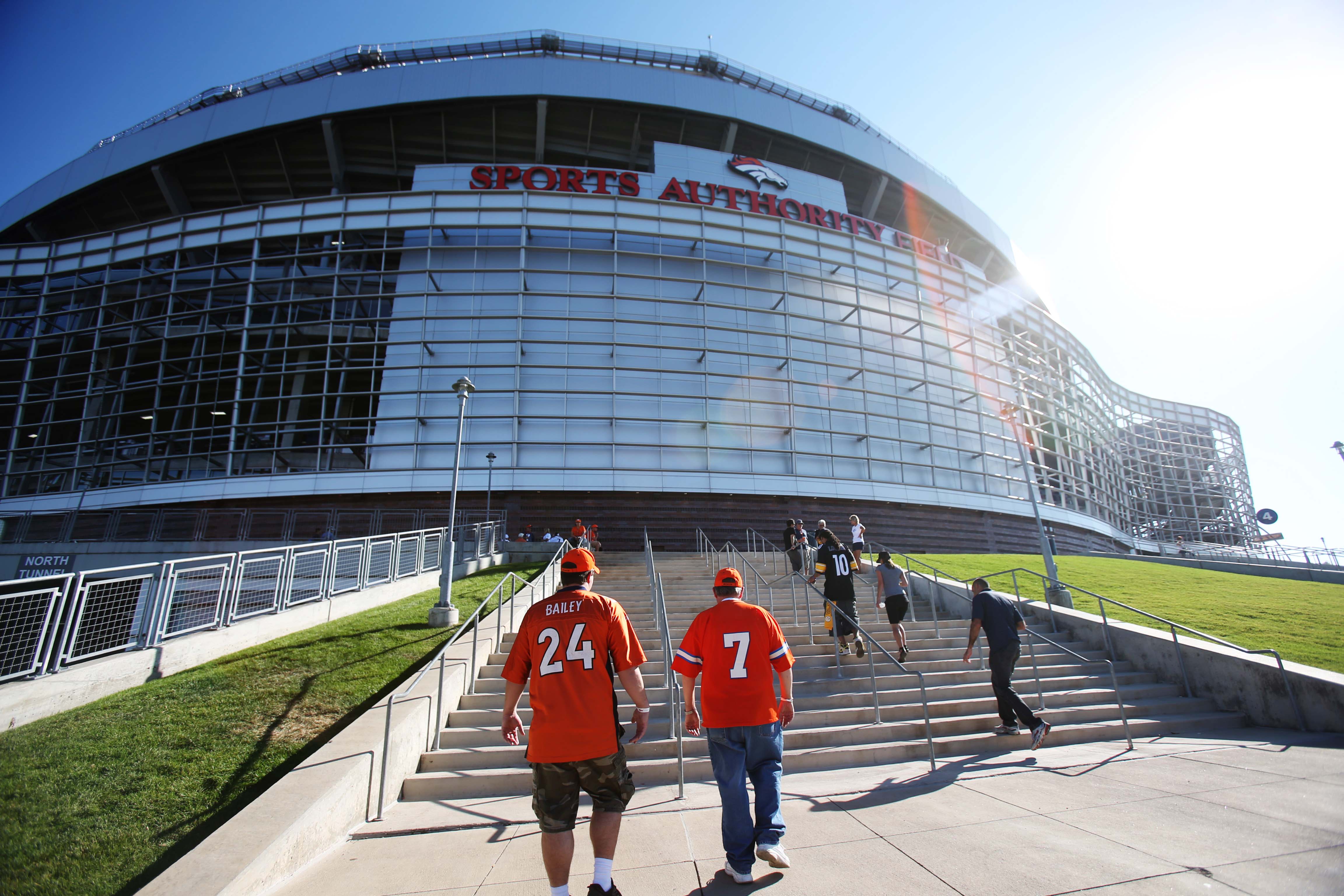 Denver Broncos National Football League game against the visiting San  Francisco 49ers at the Sports Authority Field at Mile High stadium, Denver,  Colorado