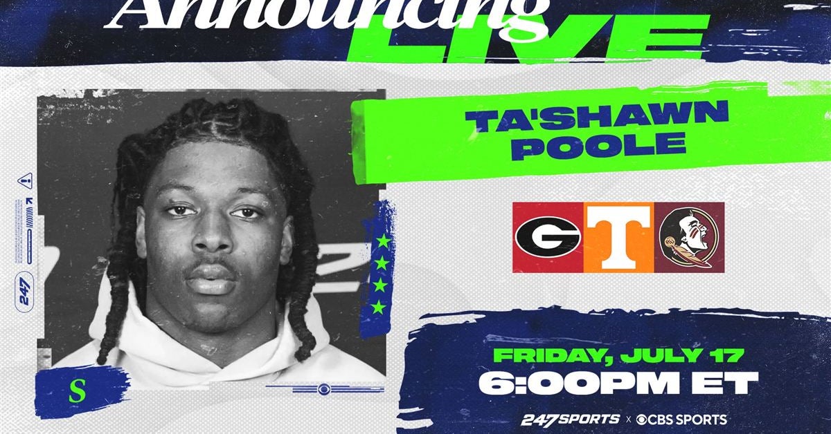 Top 100 recruit Ta'Shawn Poole previews Georgia, FSU, Tennessee commitment decision