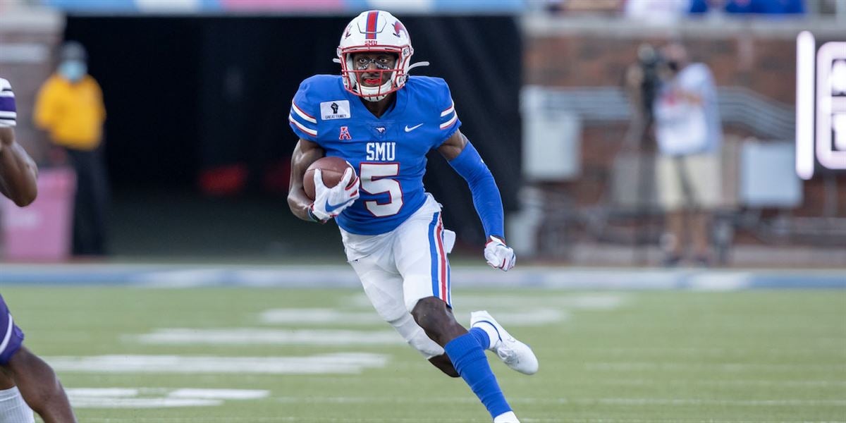 Danny Gray #WO12 of SMU runs the 40 yard dash during the NFL