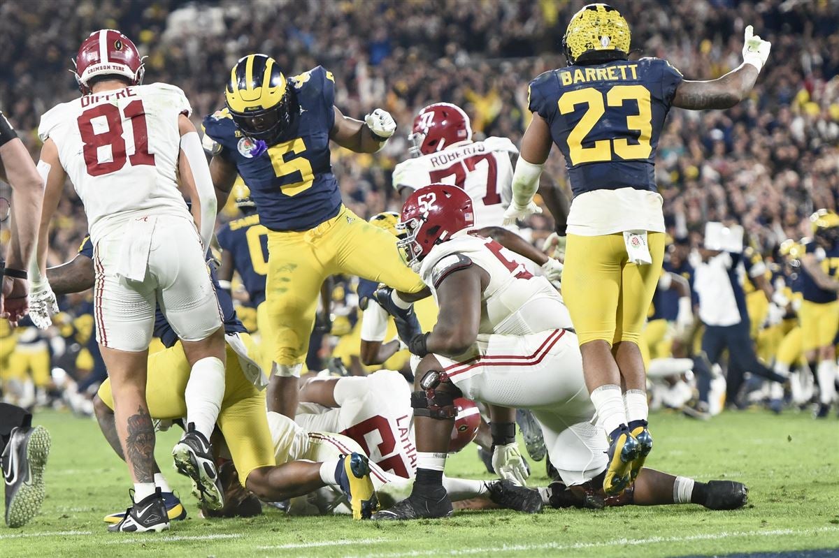 Josaiah Stewart tripped up Jalen Milroe to win the Rose Bowl: The ...