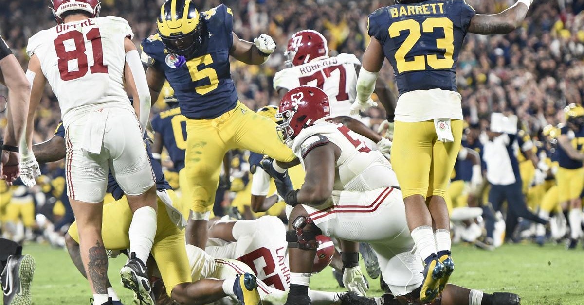 Josaiah Stewart tripped up Jalen Milroe to win the Rose Bowl: The ...