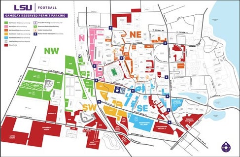 LSU updates GameDay parking policies and map