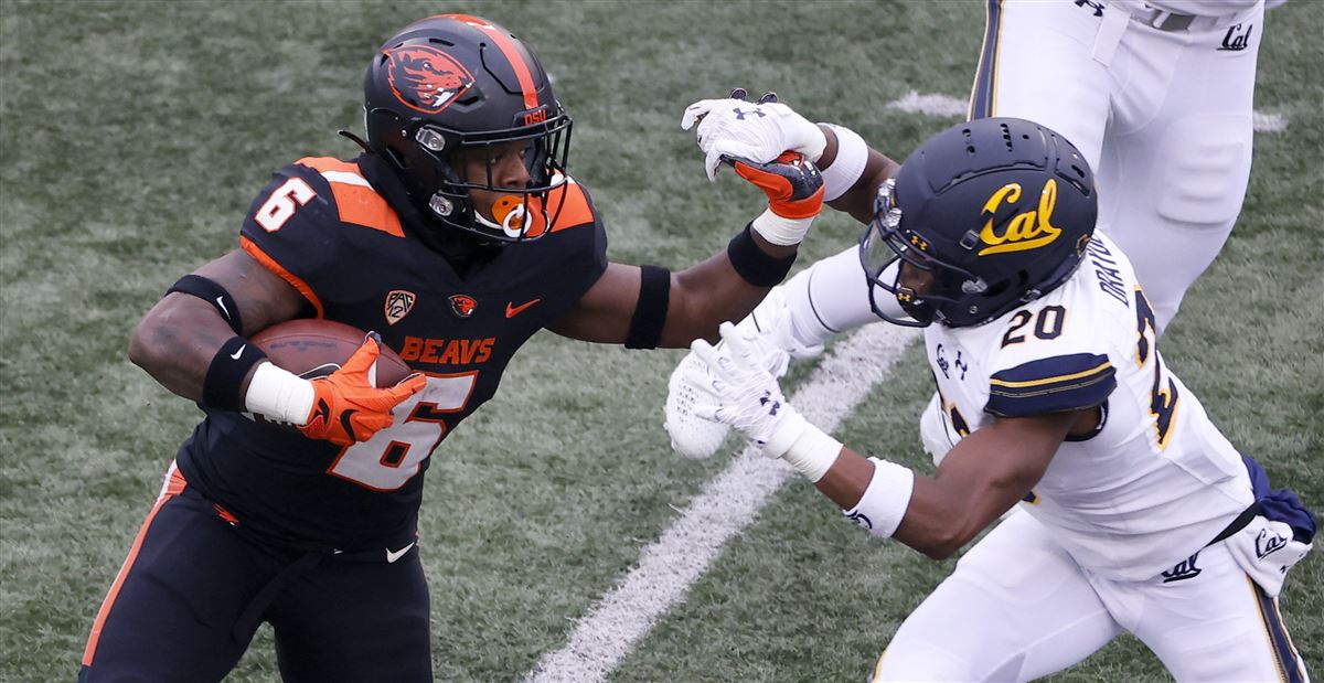 Oregon State running back Jermar Jefferson, currently in COVID-19 protocol,  could play against Stanford 