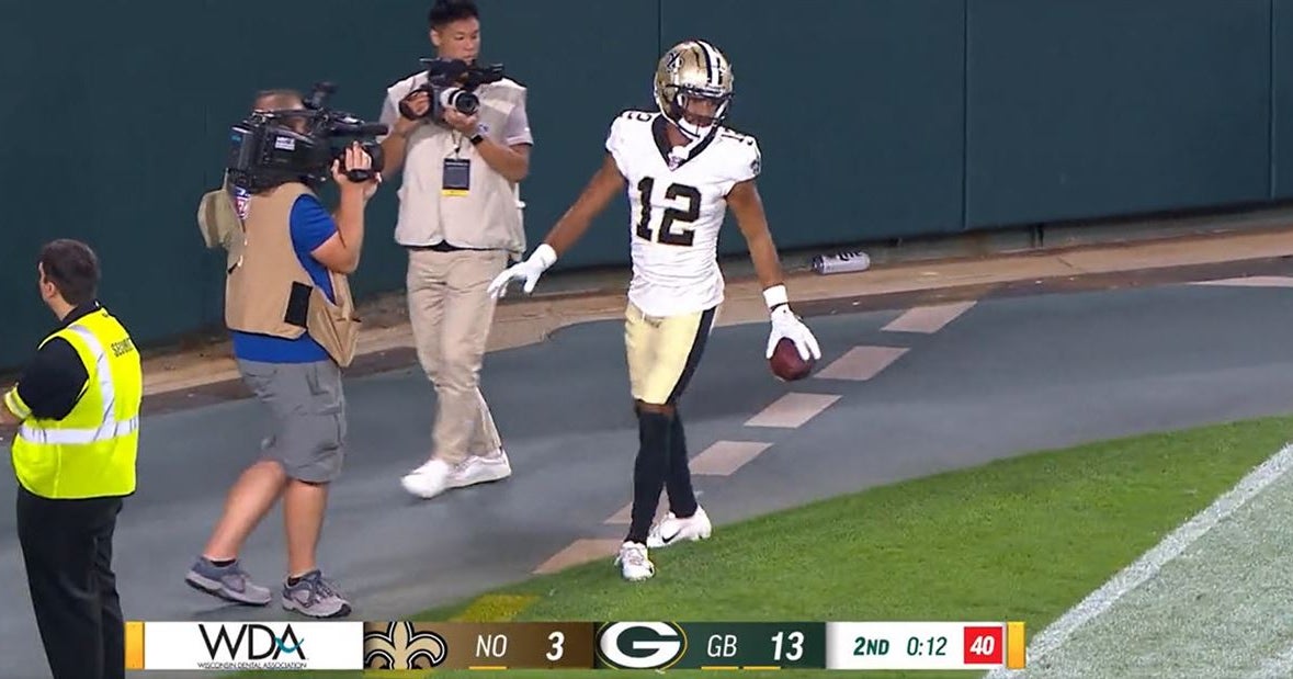 New Orleans Saints WR Chris Olave scores first preseason TD vs. Packers