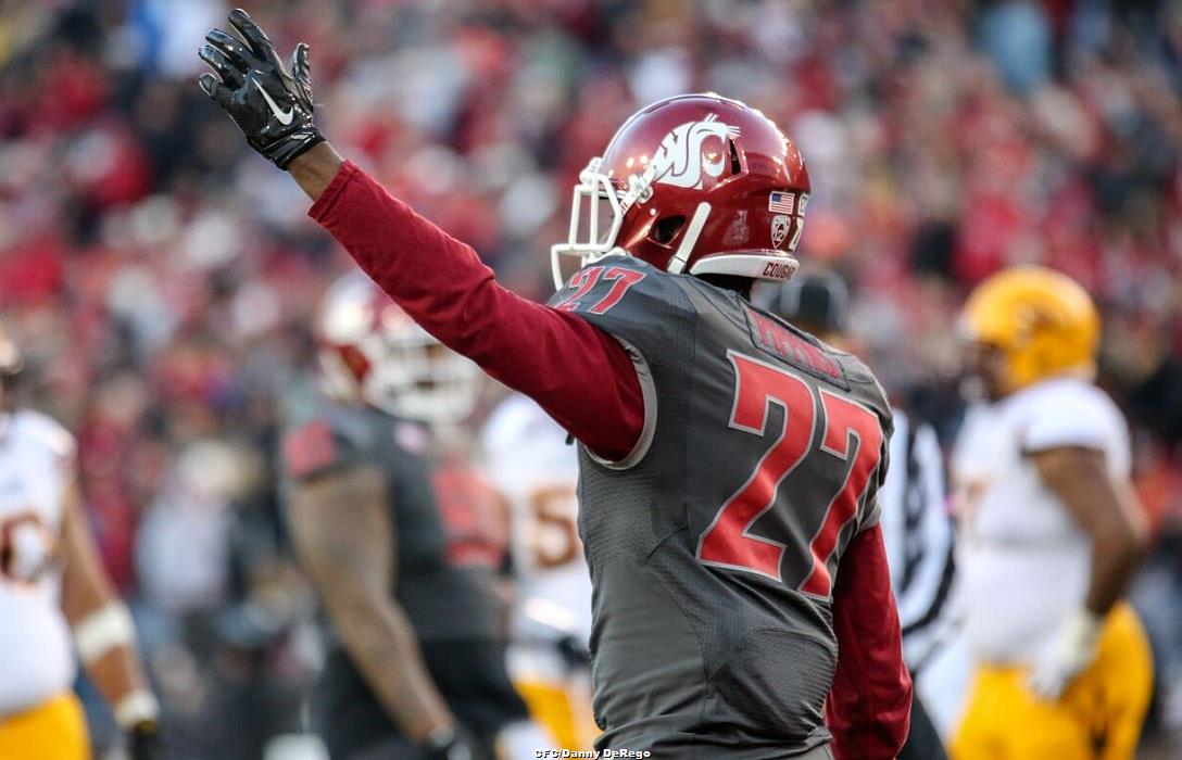 Washington State cornerback Marcellus Pippins (21) stands on the