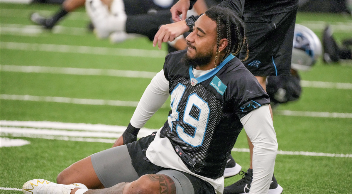 New linebacker Frankie Luvu joined the Panthers at a time of