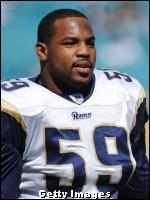 St. Louis Rams linebacker Larry Grant (59) is seen before the start of an  NFL football game between the San Francisco 49ers and the St. Louis Rams  Sunday, Dec. 26, 2010, in