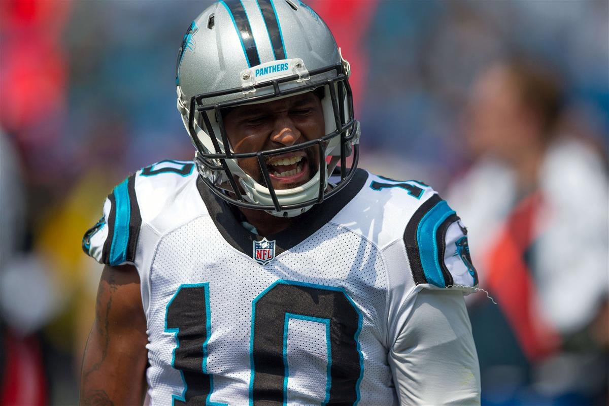 Carolina Panthers wide receiver Corey Brown stands on the field