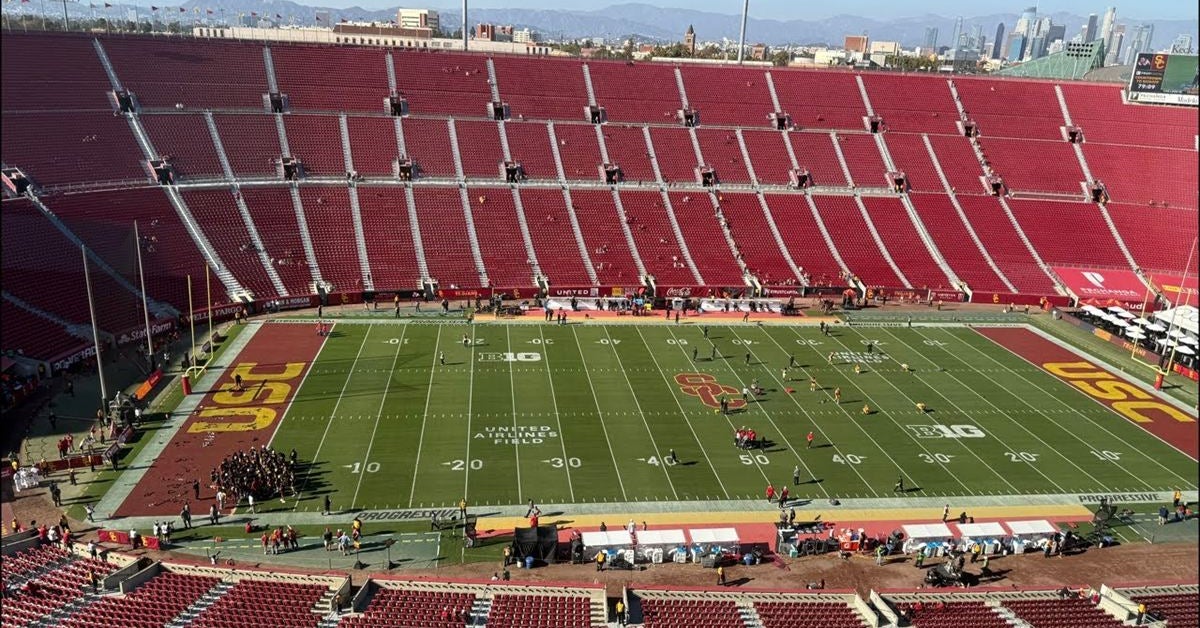 WATCH: From the Coliseum, USC vs. Fresno State pregame warmups and the Trojan Marching Band
