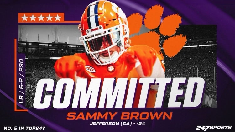 2024 Five-Star Linebacker Sammy Brown commits to Clemson