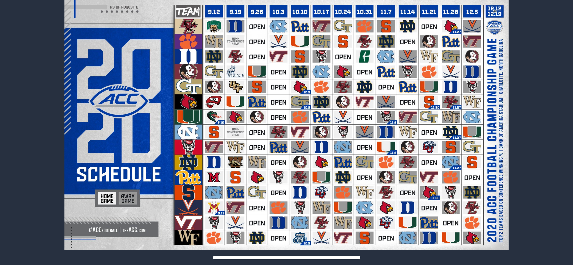 ACC football schedule