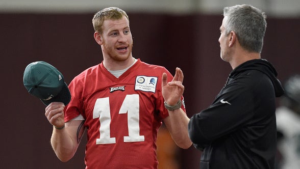 Ex-Eagles QB Carson Wentz working out in strange uniform pairing