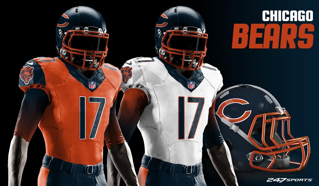 chicago bears helmet redesign