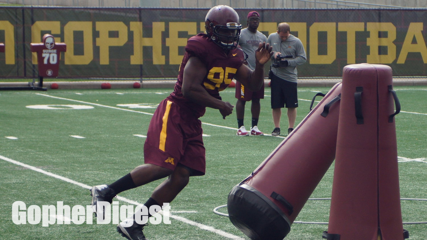 Football vs Bowling Green Sept 25 - Image 52: Esezi Otomewo, celebration -  University of Minnesota