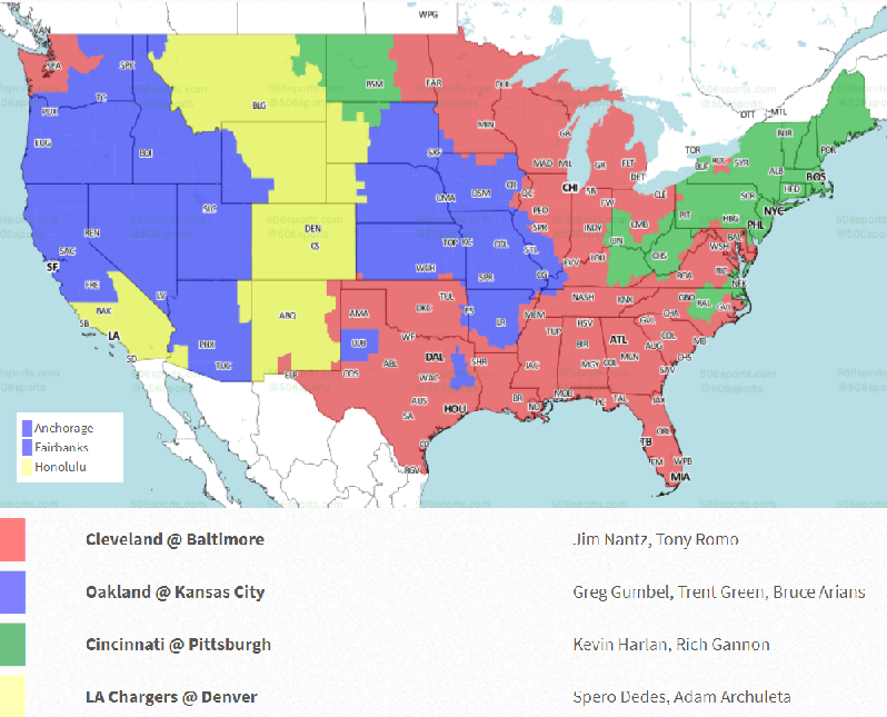 506 Sports - NFL Maps: Week 1, 2023