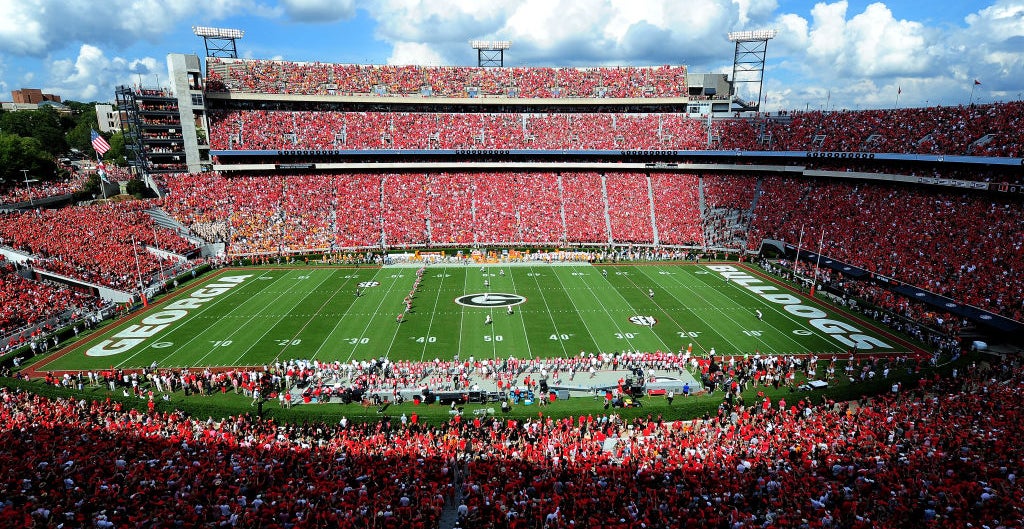 College football Top 10 teams by average home game attendance during 2021 season
