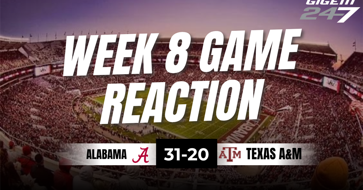 Texas A&M vs No. 13 Alabama Instant Reaction: Catalina and Draughon Break Down Week 8 Loss