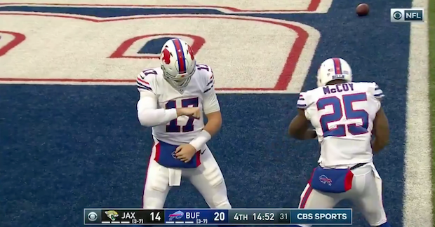 Josh Allen mocks Jalen Ramsey's celebration after 4th quarter TD