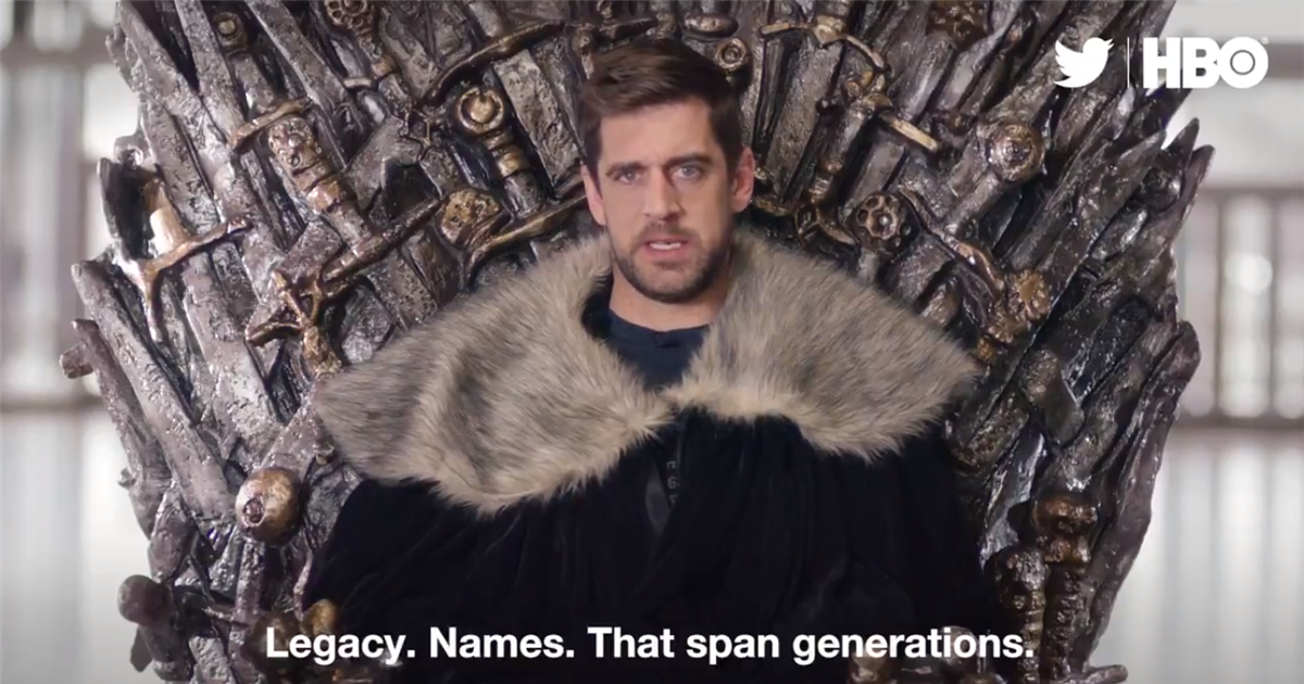 Aaron Rodgers featured in new 'Game of Thrones' commercial