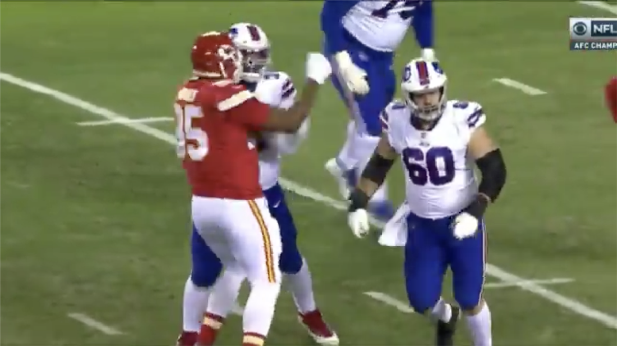 Kansas City Chiefs defensive tackle Chris Jones urges the crowd to cheer  during the first half of the NFL AFC championship football game against the  Buffalo Bills, Sunday, Jan. 24, 2021, in