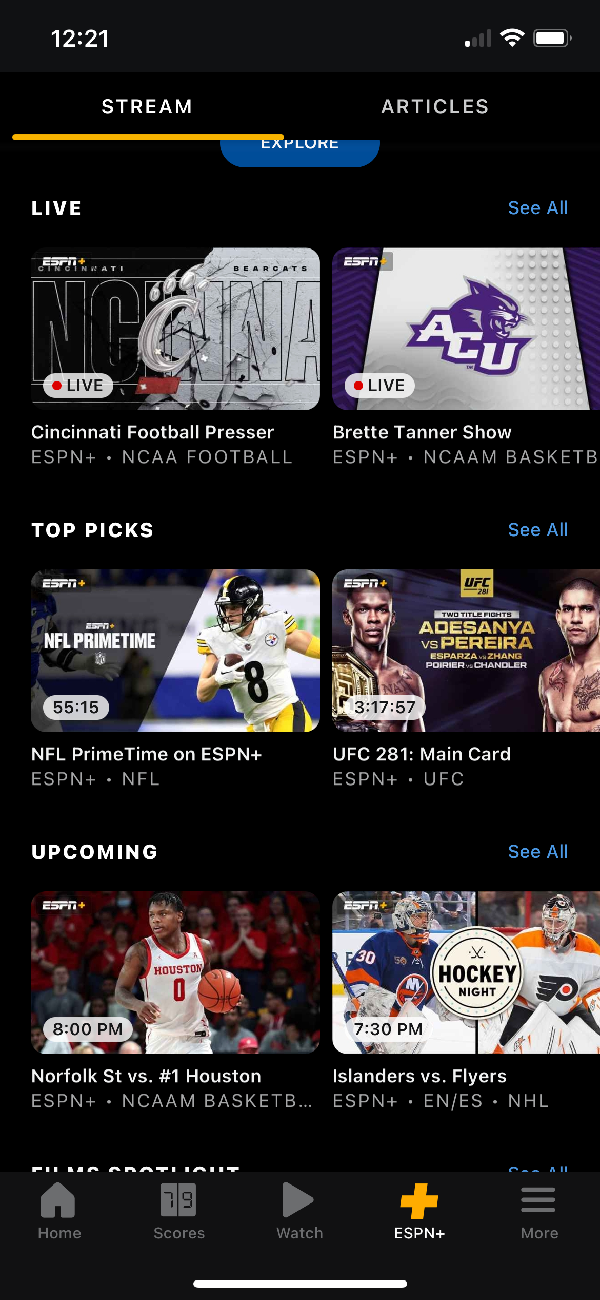 ESPN+ Has a Live UC Football Presser Up