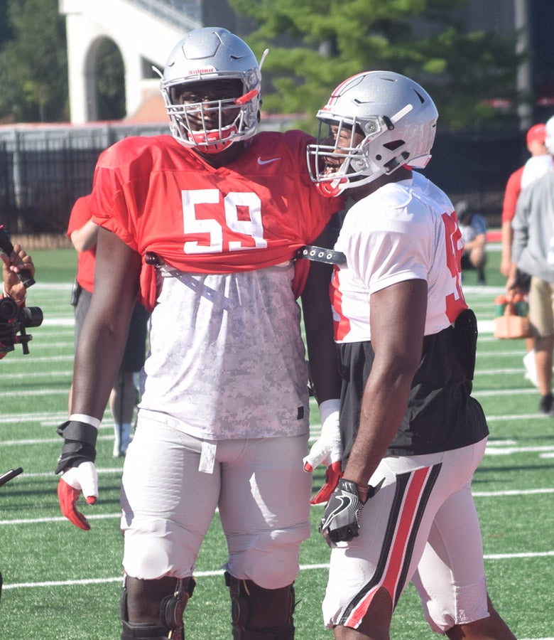 Former Ohio State lineman Isaiah Prince, now with Cincinnati